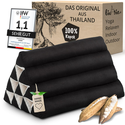 Dreieckskissen Kapok 30x50x30 cm für Garten, Balkon und Meditation