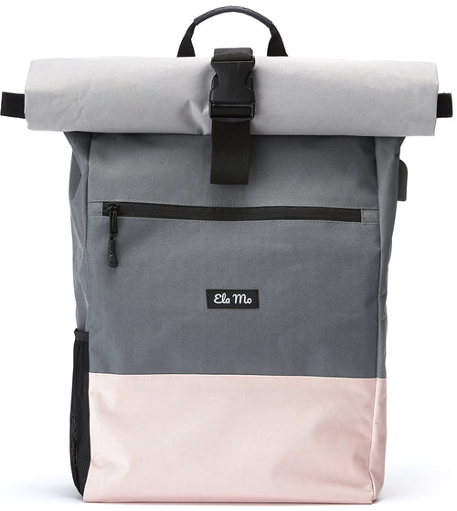 Rolltop Rucksack Damen 18-26 L mit USB & Laptopfach bis 17 Zoll