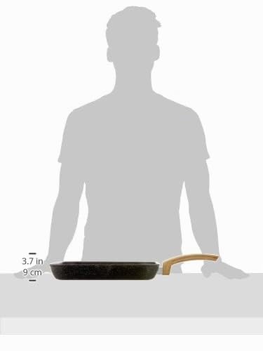 Grillpfanne Aluminium 28x28 cm Steinoptik Holzgriff, ohne Induktion - Bild 7