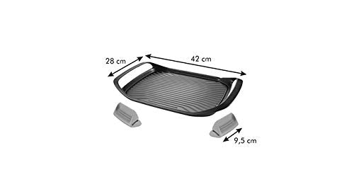 Grill-Bratpfanne Antihaft Induktion 42x28 cm mit 2 Wärmezonen - Bild 6