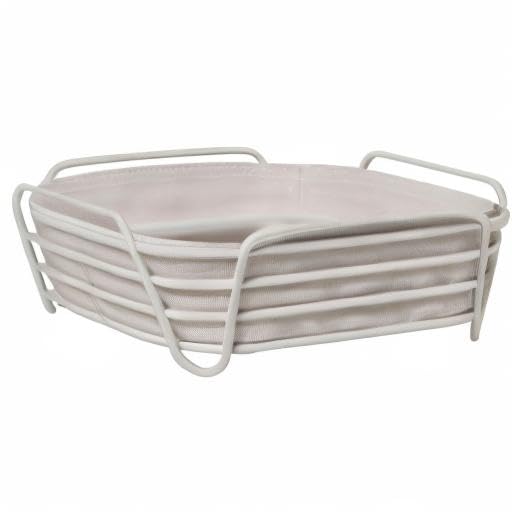 Brotkorb Stahl mit Baumwolleinsatz Beige Grösse L 26x26 cm - Bild 5