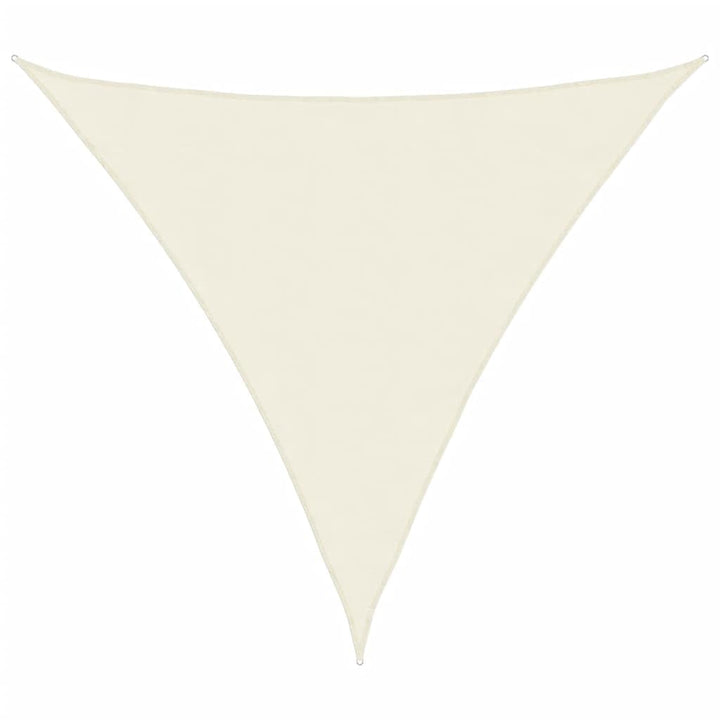 Sonnensegel Dreieck 5x5x5 m Oxford-Gewebe Creme für Terrasse