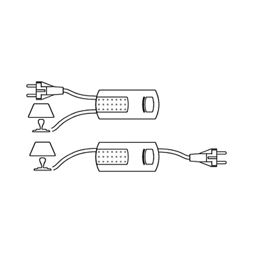 Schnurdimmer LED Phasenanschnitt 3-150W schwarz 230V Schnurschalter - Bild 3