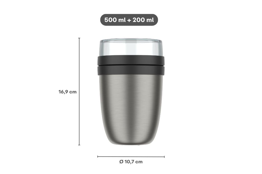 Thermo-Lunchpot 2-Kammer 500 ml + 200 ml heiss &amp; kalt - Bild 4