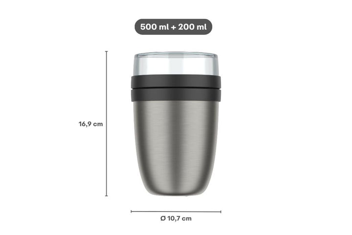 Thermo-Lunchpot 2-Kammer 500 ml + 200 ml heiss &amp; kalt - Bild 4