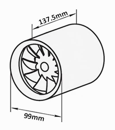 Rohreinschubventilator 100mm Turbine mit Timer leise 25dB - Bild 5