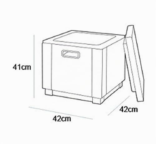 Kühlbox Beistelltisch Rattanoptik 40 L für Garten &amp; Terrasse - Bild 5