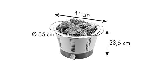 Holzkohlegrill tragbar mit Turbo-Lüfter, rauchfrei, Edelstahlrost - Bild 6