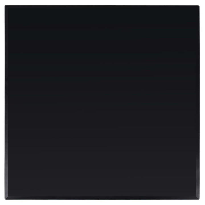 Tischplatte Hartglas quadratisch 80x80 cm schwarz für Esstisch
