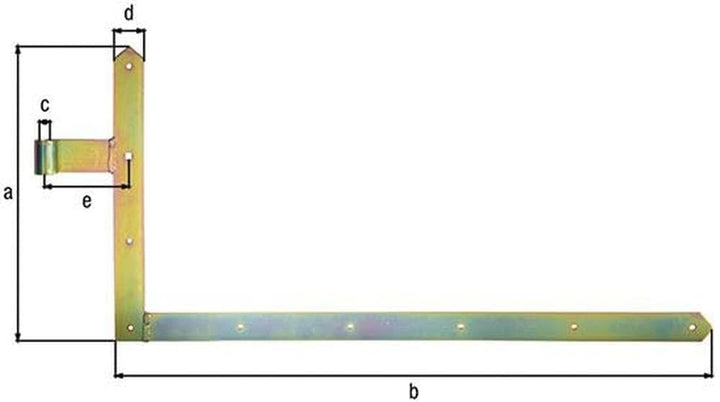 Tor-Winkelband Stahl verzinkt 400x400mm für schwere Tore - Bild 3