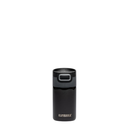 Thermobecher Edelstahl 300ml mit 3-in-1-Deckel Snapclean, Schwarz
