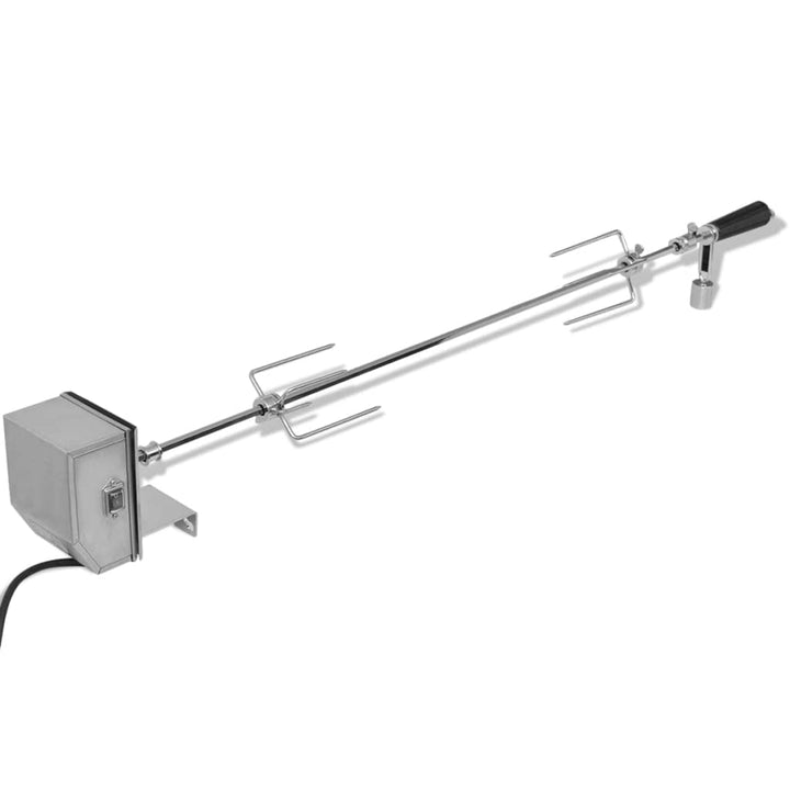 Rotisseriespieß mit Elektromotor Stahl 1200 mm für Gas- und Holzkohlegrill