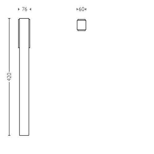LED Sockelleuchte Aussen 4,5W IP44 anthrazit für Wegbeleuchtung - Bild 5