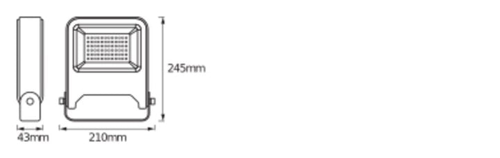LED-Aussenstrahler Aluminium IP65 Kaltweiß für Fassaden &amp; Garagen - Bild 3