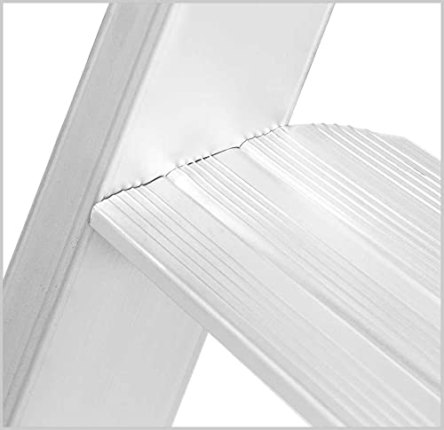 Stufenstehleiter 2x3 Stufen beidseitig begehbar Aluminium - Bild 9