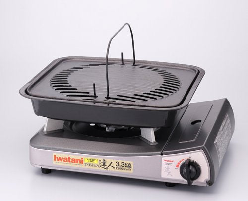 Tischgrill Gusseisen 290x270mm für Gaskocher mit Emailwanne - Bild 3
