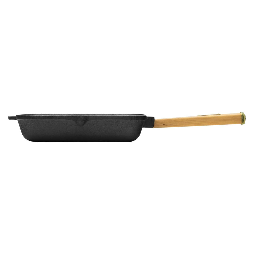Gusseisen-Grillpfanne quadratisch 28x28 cm mit abnehmbarem Griff Induktion - Bild 7