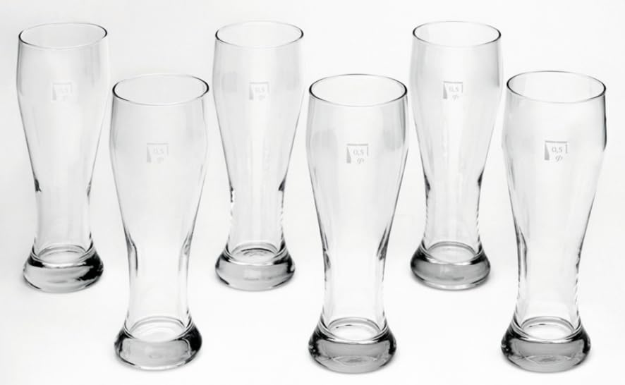 Weizenbiergläser 0,5 L geeicht spülmaschinenfest 6er Set - Bild 2