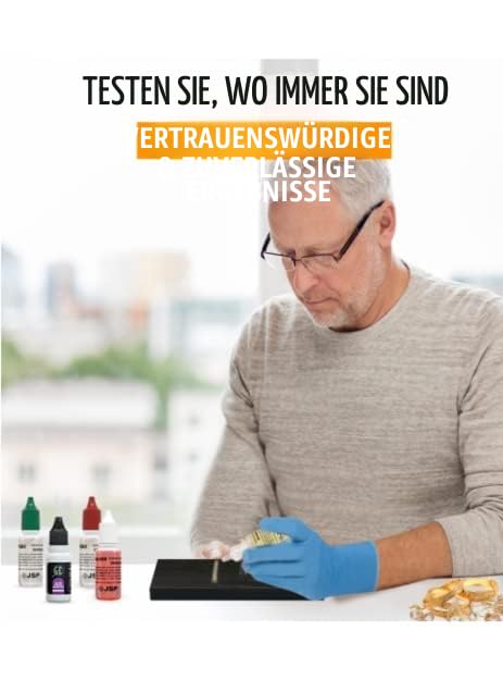 Edelmetall-Testset Säure 11-teilig für Gold Silber Platin 10K–24K - Bild 5