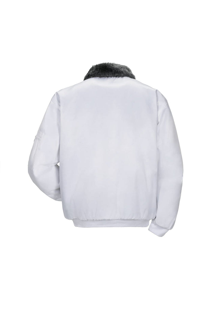 Pilotenjacke wasserabweisend mit Webpelzfutter Grösse L Weiss - Bild 5