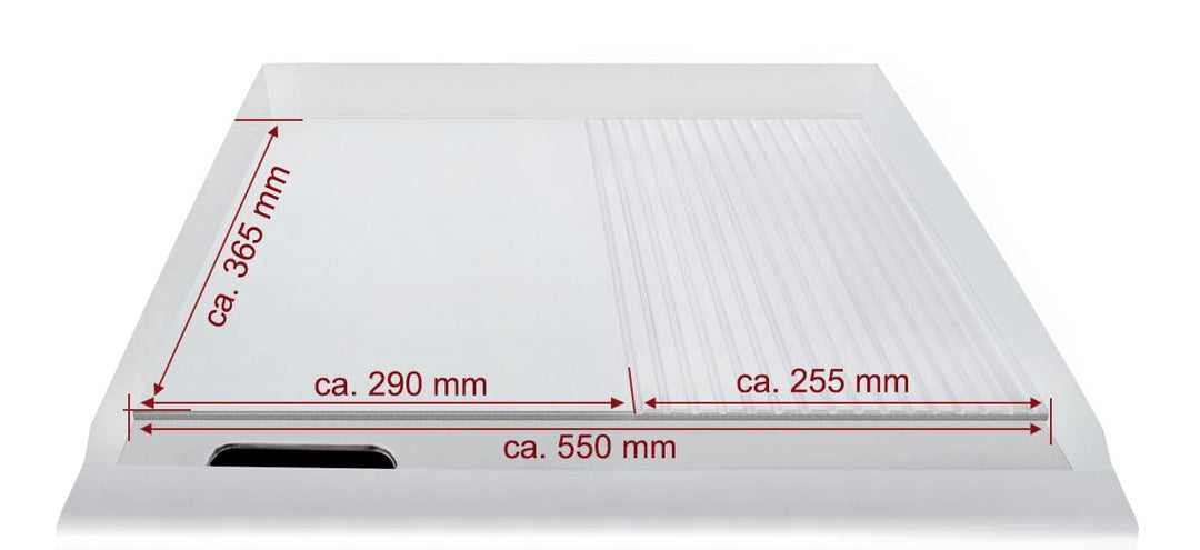 Elektro-Grillplatte Gastro 3000W Kombifläche glatt/gerillt 550x365mm - Bild 6