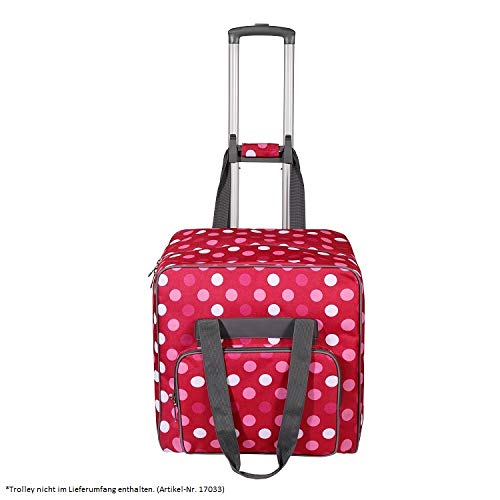 Overlocktasche mit Fronttasche und Tragesicherung 39x32x36 cm Rosa - Bild 4