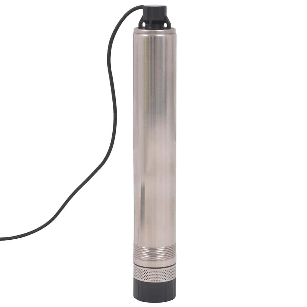 Tiefbrunnenpumpe Edelstahl 900 W 60 m Foerderhöhe 4500 l/h