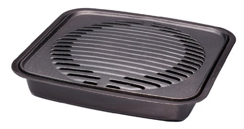 Tischgrill Gusseisen 290x270mm für Gaskocher mit Emailwanne