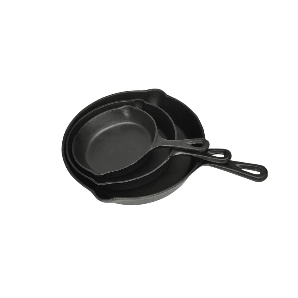 Steakpfannen Set Gusseisen 3-teilig 17/21/27 cm Induktion - Bild 3