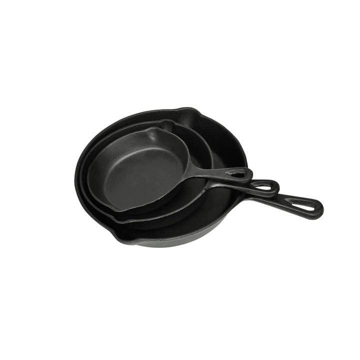 Steakpfannen Set Gusseisen 3-teilig 17/21/27 cm Induktion - Bild 3