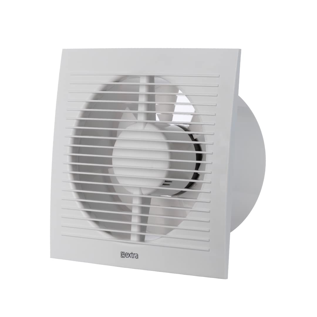 Badlüfter Ø 150 mm mit Feuchtesensor und Timer, leise, Weiss