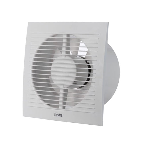 Badlüfter Ø 150 mm mit Feuchtesensor und Timer, leise, Weiss