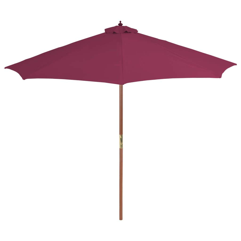 Sonnenschirm Holzmast Bordeauxrot 300x250 cm für Balkon &amp; Terrasse - Bild 2