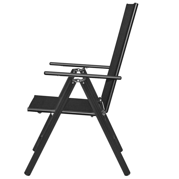 Klappstuhl Garten Aluminium Textilene 7-fach verstellbar 4er-Set - Bild 8