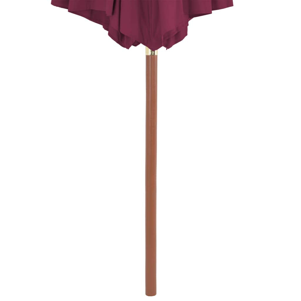 Sonnenschirm Holzmast Bordeauxrot 300x250 cm für Balkon &amp; Terrasse - Bild 5