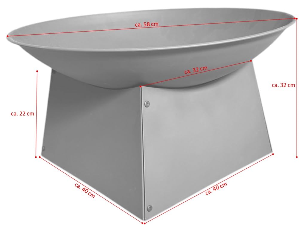 Feuerschale Rostoptik Metall Ø 58 cm für Garten und Terrasse - Bild 6
