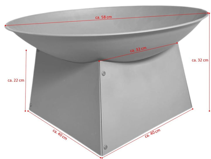 Feuerschale Rostoptik Metall Ø 58 cm für Garten und Terrasse - Bild 6