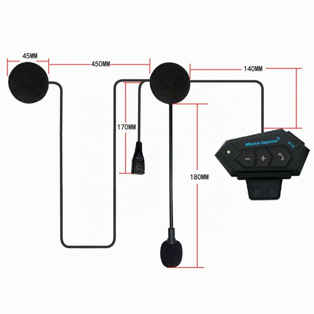 Motorrad Helm-Headset Bluetooth IP67 mit DSP-Rauschunterdrückung - Bild 7