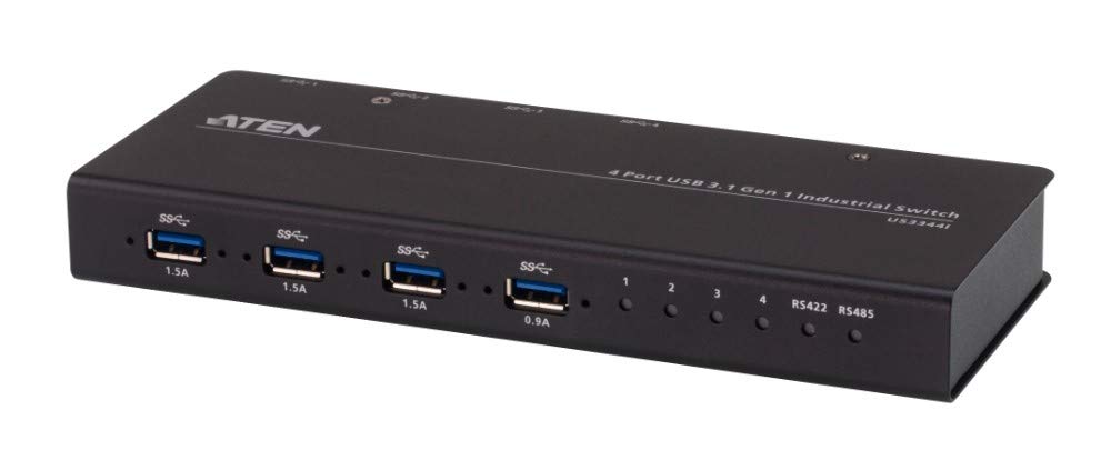 USB 3.1 Gen1 Industrie-Switch 4x4 Metallgehäuse wandmontierbar