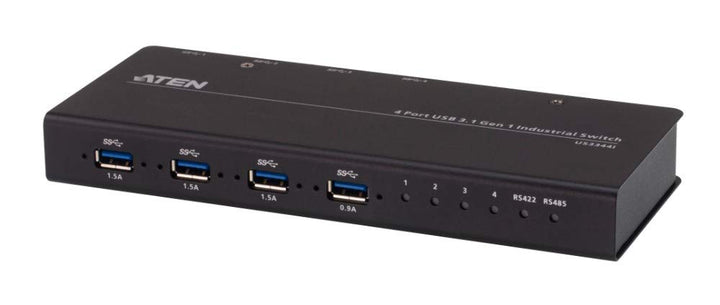 USB 3.1 Gen1 Industrie-Switch 4x4 Metallgehäuse wandmontierbar