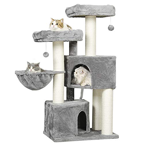 Kratzbaum XXL mit 2 Höhlen, 2 Plattformen und Sisalsäulen für Katzen - Bild 2