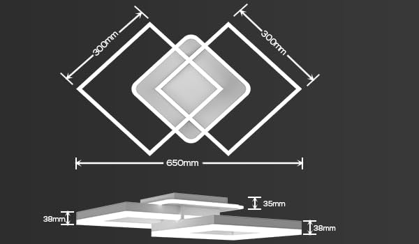 LED Deckenleuchte 40W dimmbar mit Fernbedienung &amp; App-Steuerung - Bild 3