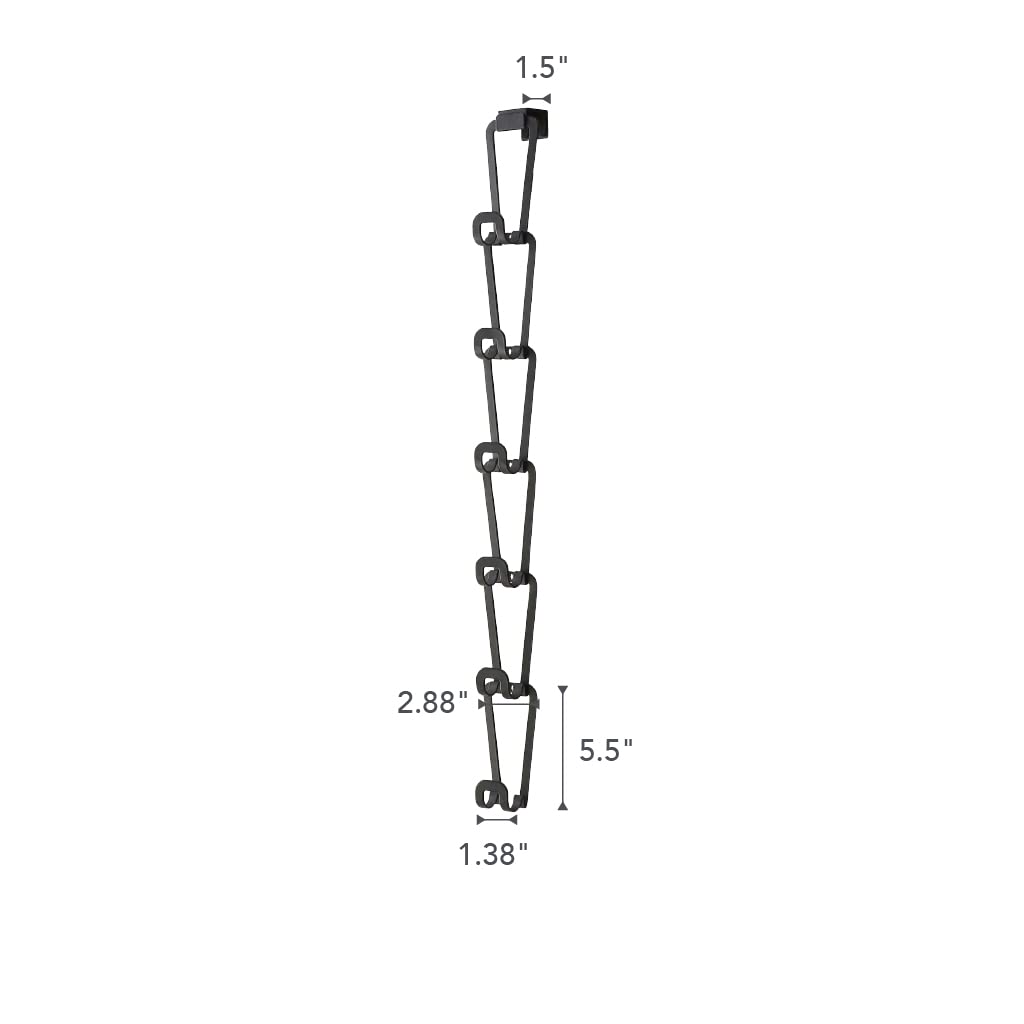Taschengarderobe zum Hängen modular erweiterbar 8x77cm schwarz - Bild 7