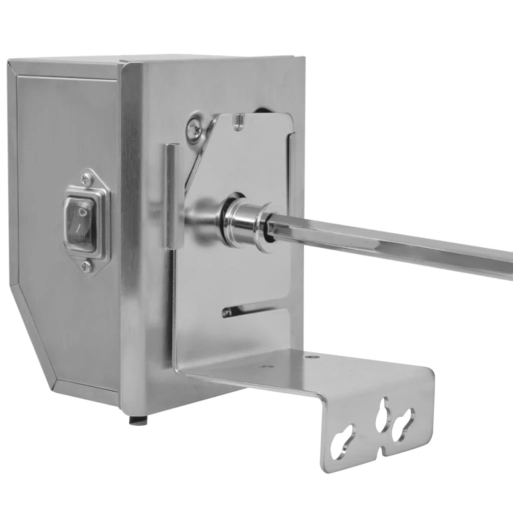 Rotisseriespieß mit Elektromotor Stahl 1200 mm für Gas- und Holzkohlegrill - Bild 3