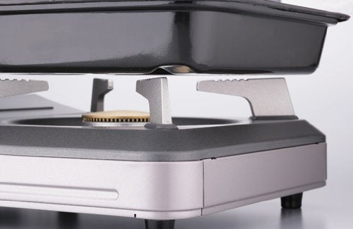 Tischgrill Gusseisen 290x270mm für Gaskocher mit Emailwanne - Bild 4