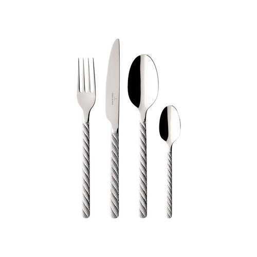 Tafelbesteck-Set 24-teilig Edelstahl für 6 Personen spülmaschinenfest