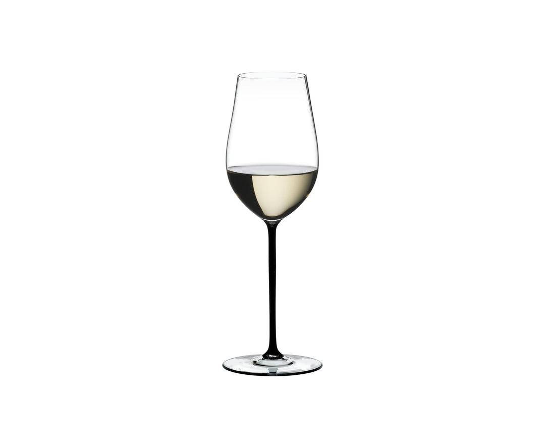 Weinglas Riesling/Zinfandel Kristallglas schwarz handgefertigt