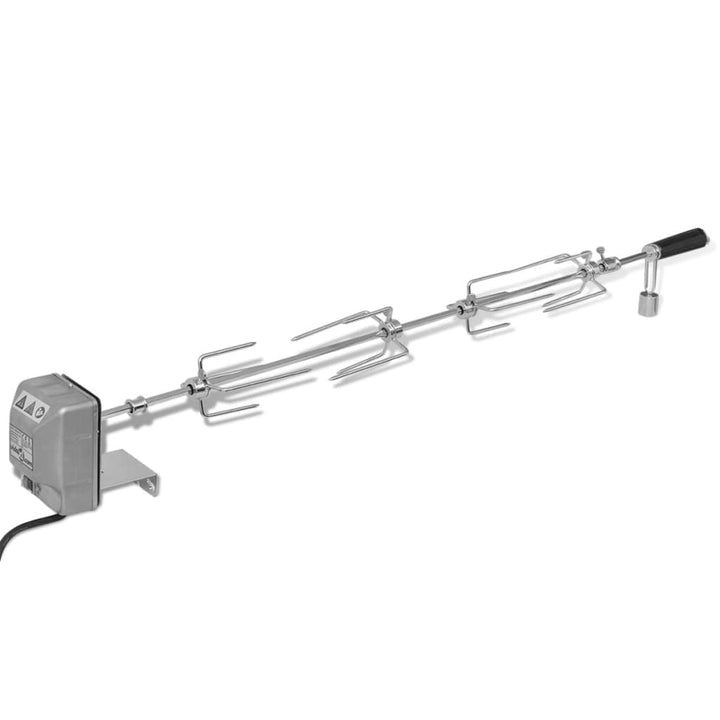 Grillspiess mit Motor Stahl 1000 mm für Gas- und Holzkohlegrill