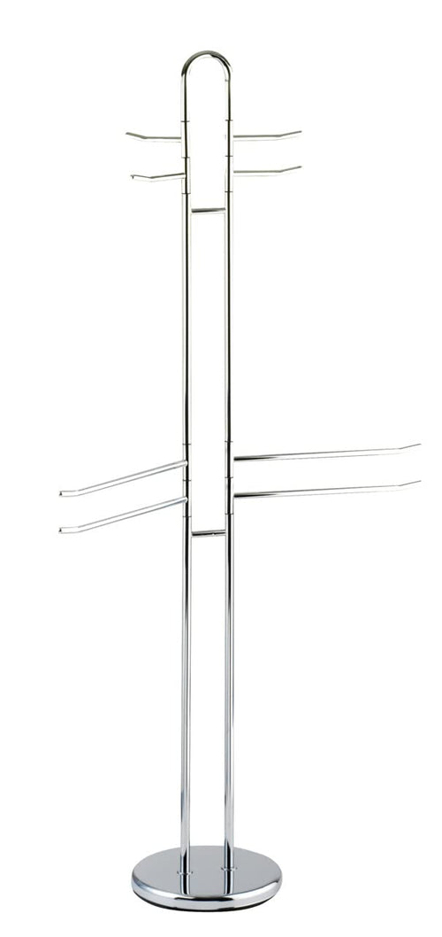 Handtuch- und Kleiderständer Chrom 8 Arme freistehend 168 cm