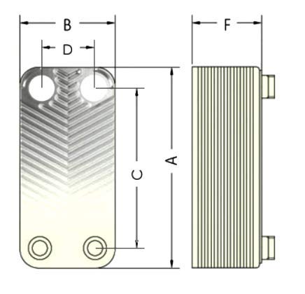 Plattenwärmetauscher Edelstahl 32 Platten 130kW mit Isolierung 1" - Bild 3
